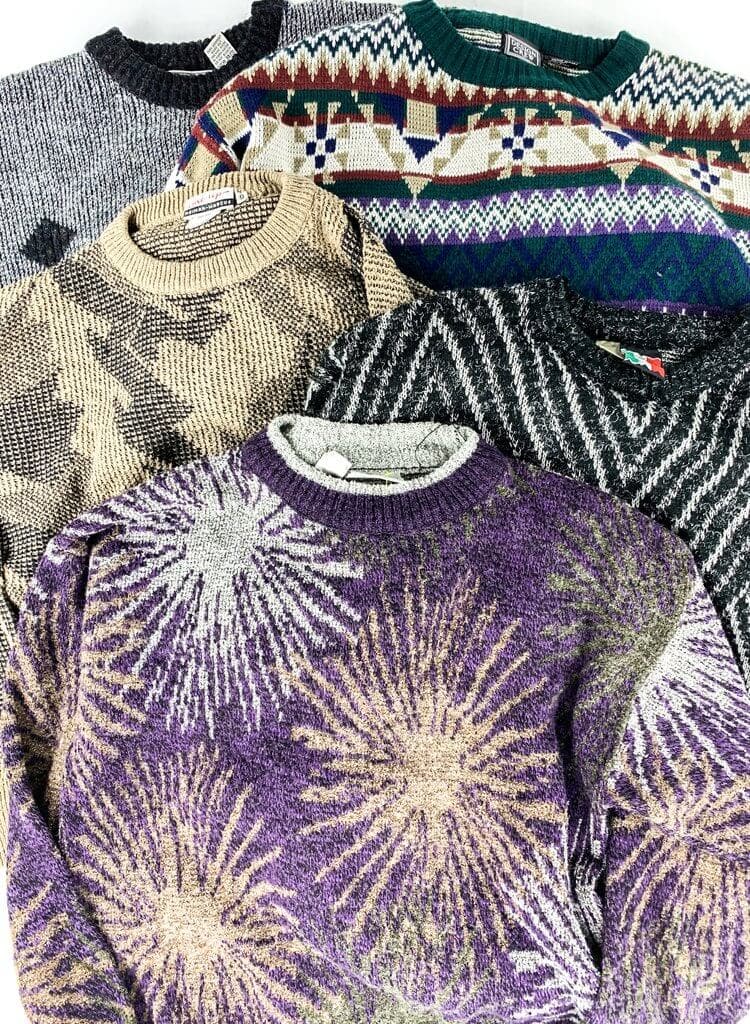 Mens 80's & 90's Sweaters Mix of 20