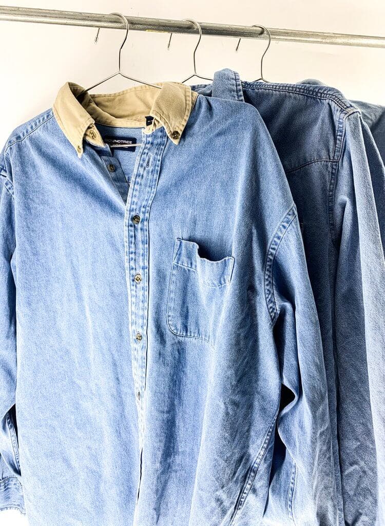 Chambray Shirts Mix of 20 - Men's Vintage Clothing