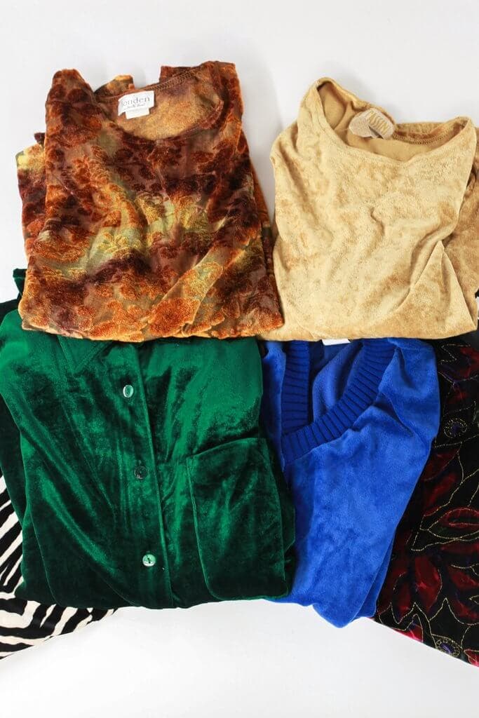 Velvet Tops Mix Of 10 - LA Vintage Wholesale