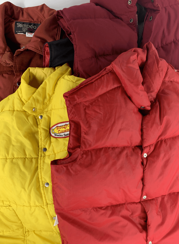 Vintage Puffer Vest Mix Of 15