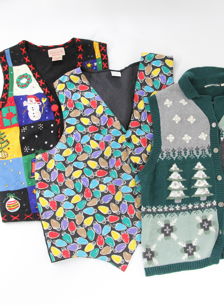 Vintage Christmas Vests Mix of 15 