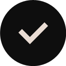White check mark on a black background