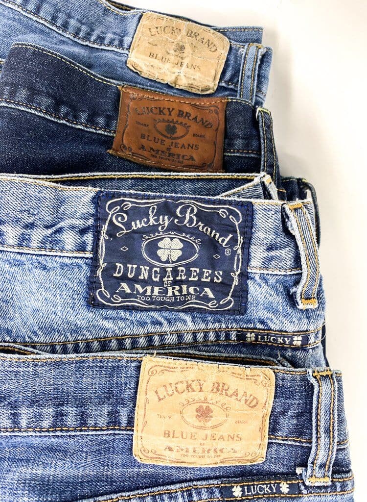 Lucky Brand blue denim jeans label=32 reg inseam(32x32)^vintage