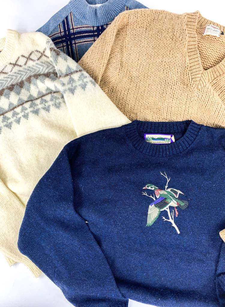 Vintage Wool Sweater Mix of 15