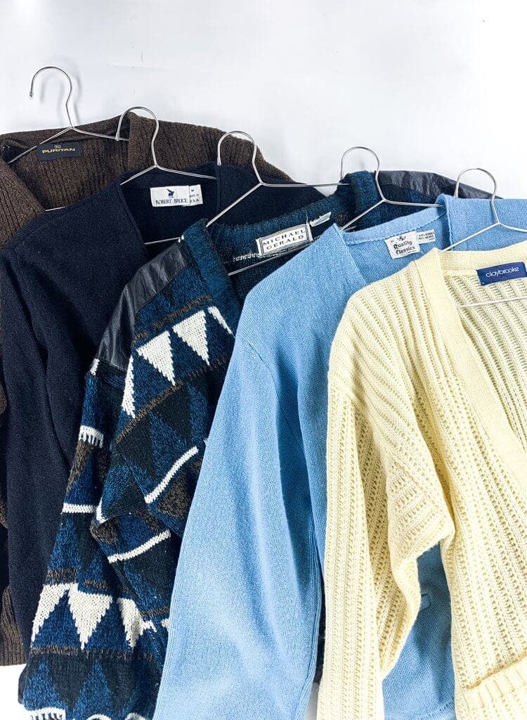 Vintage Men's Cardigan Sweater Mix of 10 - LA Vintage Vintage Men's Cardigan Sweater Mix of 10 - LA Vintage