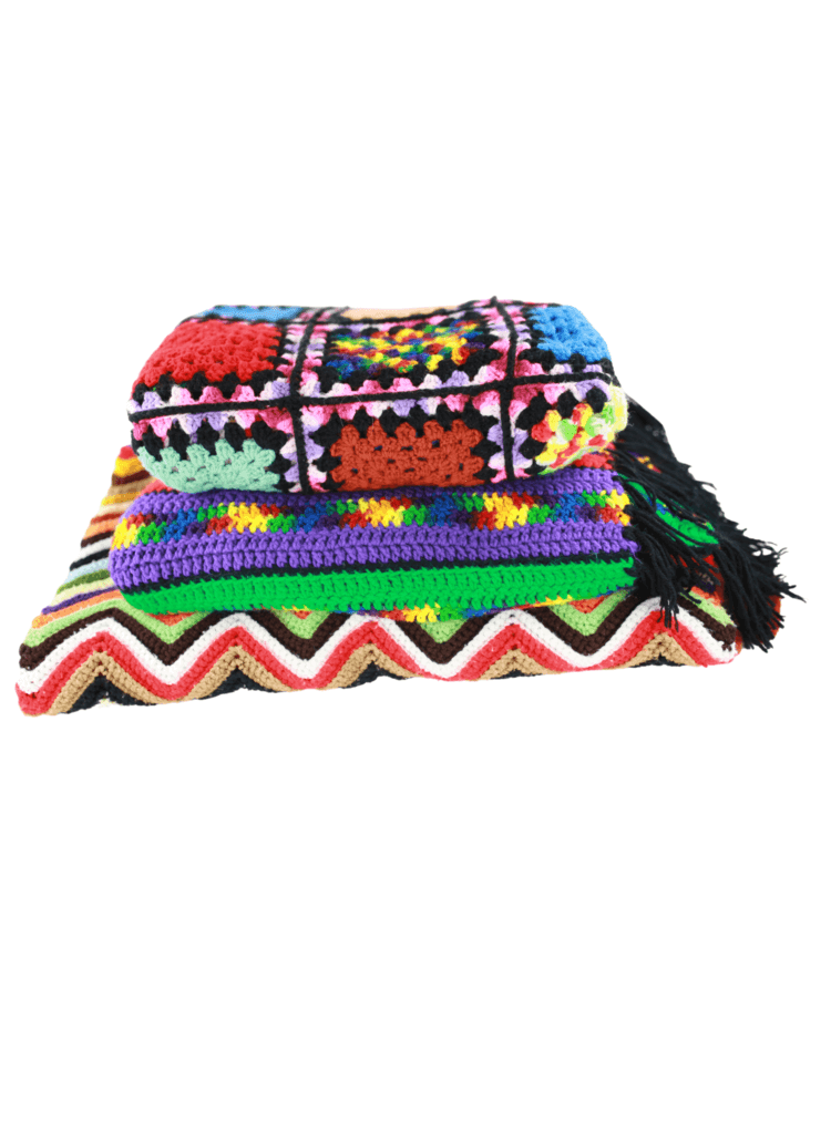 LA Vintage Wholesale Crochet Afghan Blanket - Thumbnail 2