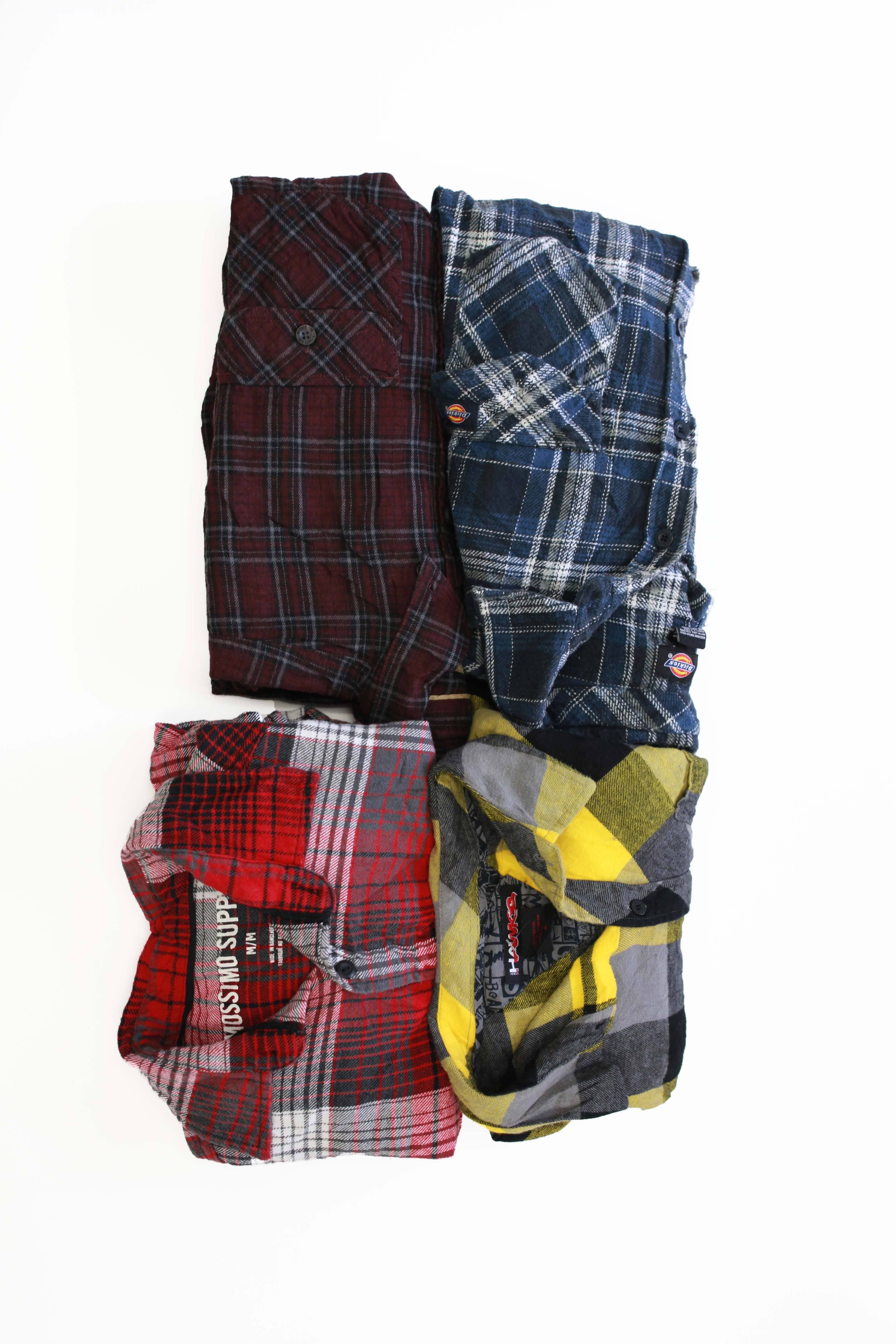 Flannel Shirt Bale of 100 lbs - LA Vintage Wholesale 