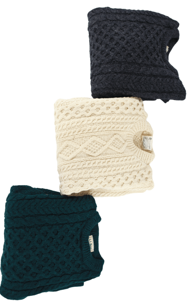 Unisex Wool Cable-Knit Sweater Mix 
